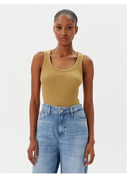 BOSS Top C_Ematite 50504245 Beżowy Slim Fit ze sklepu MODIVO w kategorii Bluzki damskie - zdjęcie 182663678
