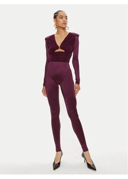 Elisabetta Franchi Kombinezon TU-019-46E2 Bordowy Slim Fit ze sklepu MODIVO w kategorii Kombinezony damskie - zdjęcie 182663718