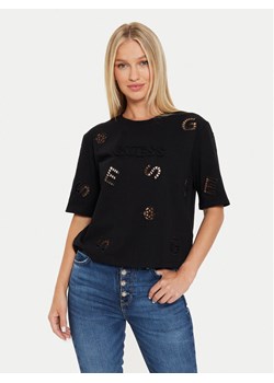 Guess T-Shirt Peony V4YI16 I3Z14 Czarny Boxy Fit ze sklepu MODIVO w kategorii Bluzki damskie - zdjęcie 182663749