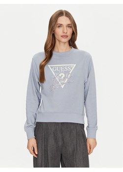 Guess Bluza W5GQ05 KB683 Niebieski Regular Fit ze sklepu MODIVO w kategorii Bluzy damskie - zdjęcie 182663758