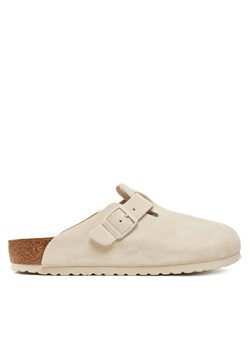 Birkenstock Klapki Boston zamsz 1027667 Biały ze sklepu MODIVO w kategorii Klapki męskie - zdjęcie 182663789