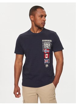 Napapijri T-Shirt S-Turin NP0A4HQG Granatowy Regular Fit ze sklepu MODIVO w kategorii T-shirty męskie - zdjęcie 182663797