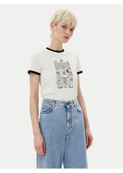 KARL LAGERFELD T-Shirt A2W17087 Écru Regular Fit ze sklepu MODIVO w kategorii Bluzki damskie - zdjęcie 182663885