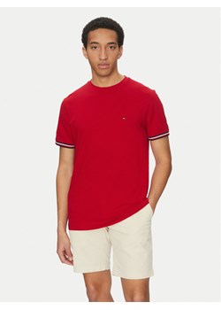 Tommy Hilfiger T-Shirt Global Stripe MW0MW38630 Czerwony Regular Fit ze sklepu MODIVO w kategorii T-shirty męskie - zdjęcie 182663886