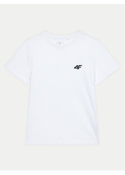 4F T-Shirt 4FJWMM00TTSHM1626 Biały Regular Fit ze sklepu MODIVO w kategorii Bluzki dziewczęce - zdjęcie 182664298