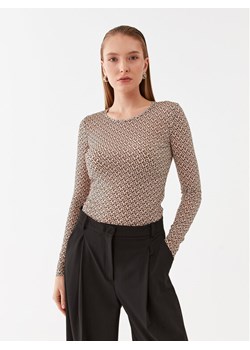 Pinko Bluzka Berlino 100639 A13G Beżowy Slim Fit ze sklepu MODIVO w kategorii Bluzki damskie - zdjęcie 182664407