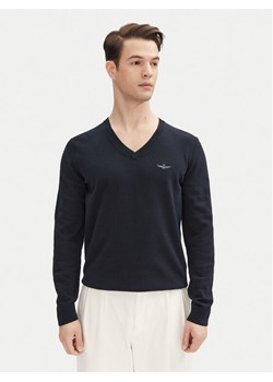 Aeronautica Militare Sweter 251MA1504L506 Granatowy Regular Fit ze sklepu MODIVO w kategorii Swetry męskie - zdjęcie 182664497