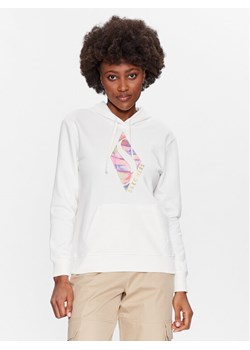 Skechers Bluza Watercolor WHD84 Biały Regular Fit ze sklepu MODIVO w kategorii Bluzy damskie - zdjęcie 182664578