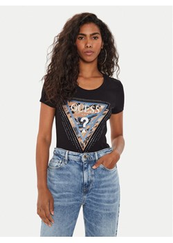 Guess T-Shirt W4YI15 J1314 Czarny Regular Fit ze sklepu MODIVO w kategorii Bluzki damskie - zdjęcie 182664638