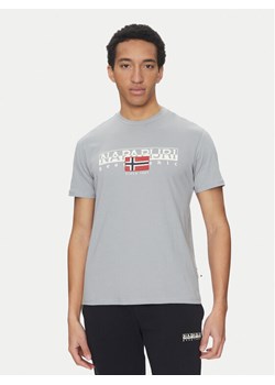 Napapijri T-Shirt S-Aylmer NP0A4HTO Szary Regular Fit ze sklepu MODIVO w kategorii T-shirty męskie - zdjęcie 182664686