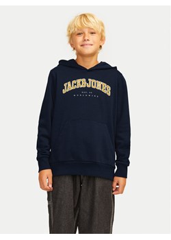 Jack&Jones Junior Bluza Caleb 12259564 Granatowy Relaxed Fit ze sklepu MODIVO w kategorii Bluzy chłopięce - zdjęcie 182664699