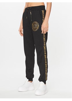 Just Cavalli Spodnie dresowe 75PAAT01 Czarny Regular Fit ze sklepu MODIVO w kategorii Spodnie damskie - zdjęcie 182664729