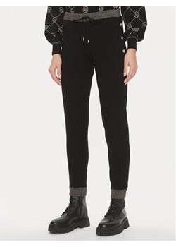 Liu Jo Sport Spodnie materiałowe TF3207 MA63L Czarny Slim Fit ze sklepu MODIVO w kategorii Spodnie damskie - zdjęcie 182664737
