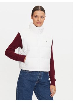 Tommy Jeans Bezrękawnik Essential DW0DW19696 Biały Regular Fit ze sklepu MODIVO w kategorii Kamizelki damskie - zdjęcie 182664755