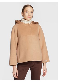 Marella Płaszcz wełniany Era 30860227 Brązowy Regular Fit ze sklepu MODIVO w kategorii Płaszcze damskie - zdjęcie 182664805
