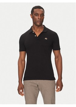 La Martina Polo Piquet CCMP02 PK001 Czarny Slim Fit ze sklepu MODIVO w kategorii T-shirty męskie - zdjęcie 182664829