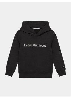 Calvin Klein Jeans Bluza Logo IU0IU00601 M Czarny Regular Fit ze sklepu MODIVO w kategorii Bluzy chłopięce - zdjęcie 182664987