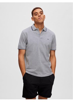 Selected Homme Polo 16087840 Szary Regular Fit ze sklepu MODIVO w kategorii T-shirty męskie - zdjęcie 182665166