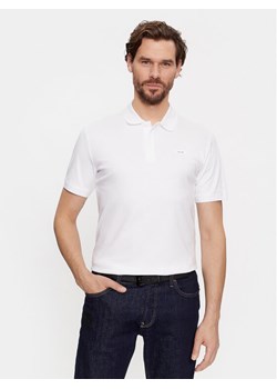 Calvin Klein Polo Smooth Cotton Slim Polo K10K111657 Biały Regular Fit ze sklepu MODIVO w kategorii T-shirty męskie - zdjęcie 182665208