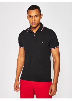 Tommy Hilfiger Polo MW0MW13080 Czarny Slim Fit ze sklepu MODIVO w kategorii T-shirty męskie - zdjęcie 182665376