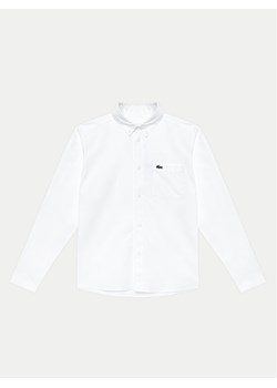 Lacoste Koszula CJ5296 Biały Regular Fit ze sklepu MODIVO w kategorii Koszule chłopięce - zdjęcie 182665449