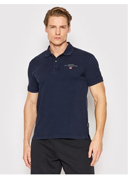 Napapijri Polo Elbas NP0A4GDL Granatowy Regular Fit ze sklepu MODIVO w kategorii T-shirty męskie - zdjęcie 182665515