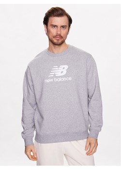 New Balance Bluza MT31538 Szary Relaxed Fit ze sklepu MODIVO w kategorii Bluzy męskie - zdjęcie 182665636