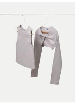 Mayoral Bluzka 6150 Szary Regular Fit ze sklepu MODIVO w kategorii Bluzki dziewczęce - zdjęcie 182665998