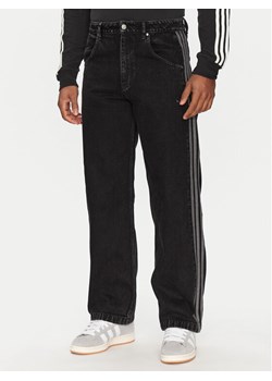 adidas Jeansy adicolor Denim Firebird JC6718 Czarny Straight Fit ze sklepu MODIVO w kategorii Jeansy męskie - zdjęcie 182666029