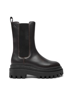 Calvin Klein Jeans Sztyblety Flatform YW0YW01542 Brązowy ze sklepu MODIVO w kategorii Botki - zdjęcie 182666078