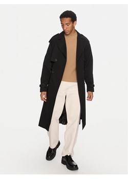 Hugo Trencz Merlyn2431 50516762 Czarny Relaxed Fit ze sklepu MODIVO w kategorii Płaszcze męskie - zdjęcie 182666095