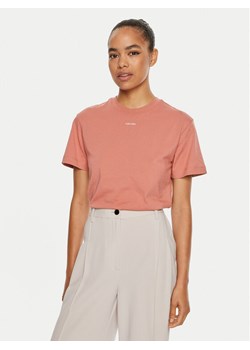 Calvin Klein T-Shirt Nano Logo K20K207519 Różowy Regular Fit ze sklepu MODIVO w kategorii Bluzki damskie - zdjęcie 182666335