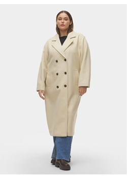 Vero Moda Curve Płaszcz przejściowy 10297180 Écru Regular Fit ze sklepu MODIVO w kategorii Płaszcze damskie - zdjęcie 182666375