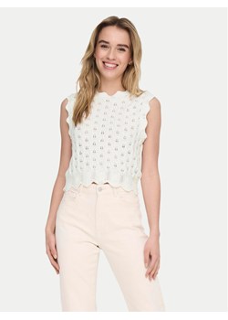 ONLY Top Luna 15291602 Écru Regular Fit ze sklepu MODIVO w kategorii Bluzki damskie - zdjęcie 182666489