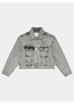 Calvin Klein Jeans Kurtka jeansowa IG0IG02279 Szary Relaxed Fit ze sklepu MODIVO w kategorii Kurtki dziewczęce - zdjęcie 182666757