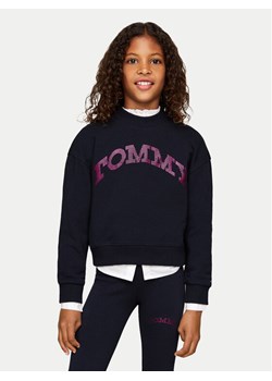 Tommy Hilfiger Bluza KG0KG08187 Granatowy Regular Fit ze sklepu MODIVO w kategorii Bluzy dziewczęce - zdjęcie 182666758