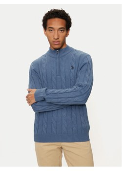 U.S. Polo Assn. Sweter MUP3697 Niebieski Regular Fit ze sklepu MODIVO w kategorii Swetry męskie - zdjęcie 182666766