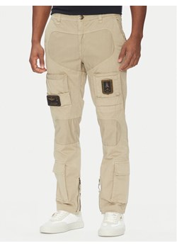 Aeronautica Militare Spodnie materiałowe 251PA1387CT1493 Beżowy Regular Fit ze sklepu MODIVO w kategorii Spodnie męskie - zdjęcie 182666798