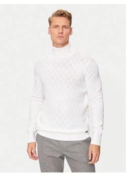 KARL LAGERFELD Golf 655020 544399 Biały Regular Fit ze sklepu MODIVO w kategorii Swetry męskie - zdjęcie 182666839