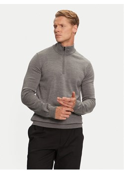 Hugo Sweter San Quirin-M 50474175 Szary Regular Fit ze sklepu MODIVO w kategorii Swetry męskie - zdjęcie 182666897