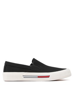 Tommy Jeans Tenisówki Slip On Canvas Color EM0EM01156 Czarny ze sklepu MODIVO w kategorii Trampki męskie - zdjęcie 182666926