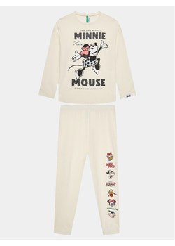 United Colors Of Benetton Piżama 3Y5E0P050 Écru Regular Fit ze sklepu MODIVO w kategorii Piżamy dziecięce - zdjęcie 182667266