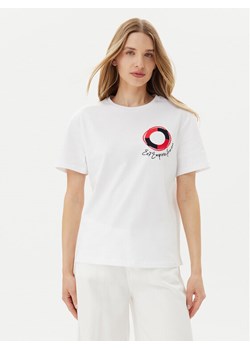 EA7 Emporio Armani T-Shirt 7W000491 AF12957 U0002 Biały Regular Fit ze sklepu MODIVO w kategorii Bluzki damskie - zdjęcie 182667399