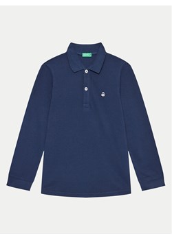 United Colors Of Benetton Polo 3089G3009 Granatowy Regular Fit ze sklepu MODIVO w kategorii T-shirty chłopięce - zdjęcie 182667585