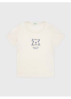 United Colors Of Benetton T-Shirt 3I1XA1007 Écru Regular Fit ze sklepu MODIVO w kategorii Koszulki niemowlęce - zdjęcie 182667719