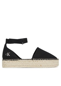 Calvin Klein Jeans Espadryle Flatform Espadrille Sling Mg YW0YW01735 Czarny ze sklepu MODIVO w kategorii Espadryle damskie - zdjęcie 182667869