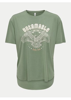 ONLY T-Shirt Free 15325533 Zielony Regular Fit ze sklepu MODIVO w kategorii Bluzki damskie - zdjęcie 182668059