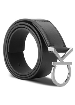Calvin Klein Pasek Damski Ck Logo Belt 3.5 K60K602141 80 Czarny ze sklepu MODIVO w kategorii Paski damskie - zdjęcie 182668288