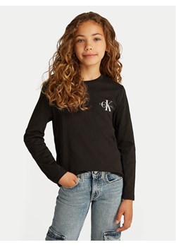 Calvin Klein Jeans Bluzka IU0IU00677 Czarny Regular Fit ze sklepu MODIVO w kategorii Bluzki dziewczęce - zdjęcie 182668339