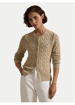 Polo Ralph Lauren Kardigan 211891643021 Beżowy Slim Fit ze sklepu MODIVO w kategorii Swetry damskie - zdjęcie 182668356